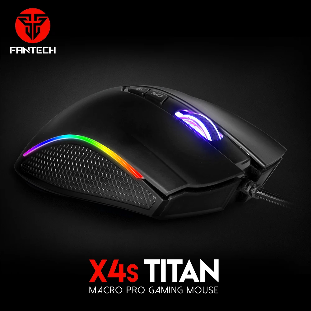 

FANTECH X4S Wired Gaming Mouse 4800 DPI 6 Button Macro For Mouse Gamer Ergonomic Mouse Mice Game Mouse For CS PUBG