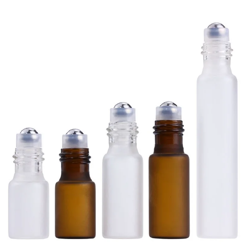 Set 3 Flaconi Con Rullo In Vetro Ambrato 30ml Per Oli Essenziali E Profumi – Vuoti, Ricaricabili, Con Sfera In Acciaio Inox, Per Viaggio - 4