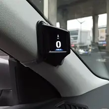 Sistema duplo obd gps head-up display carro digital hud gps velocímetro 2 polegadas lcd alarme de excesso de velocidade do carro projetor