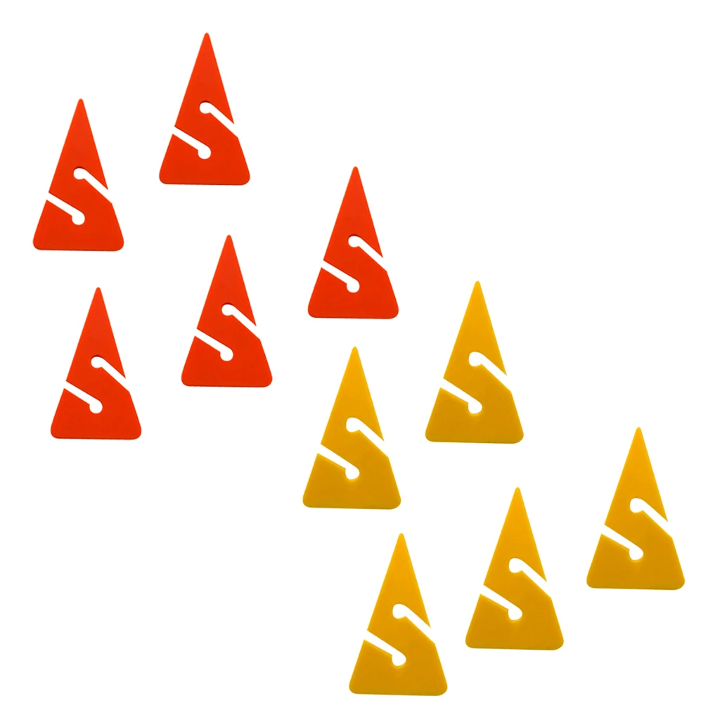 

10 Pieces Orange and Yellow Triangle Shaped PVC Line Arrow Markers for Scuba Diving Cave Wreck Dive