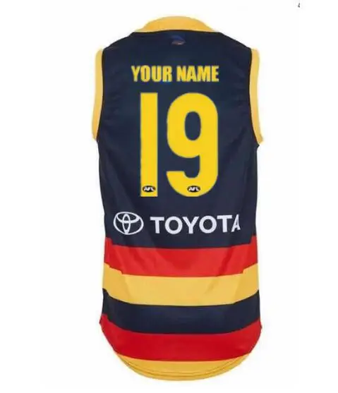 Print name number AFL ADELAIDE CROWS домашний трикотаж размер S-3XL - Цвет: Print name number