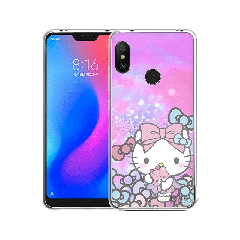 Мобильный чехол для телефона для Xiaomi Redmi Note 4 4X3, 5, 6, 7 Pro 5A твердый переплет озорной рисунок «Hello Kitty»