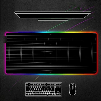 

RGB Mouse Pad Black LED Large MousePad Gamer Desk Mat PC Desk Play Mat with Backlit pc accessories gaming alfombrilla raton xxl