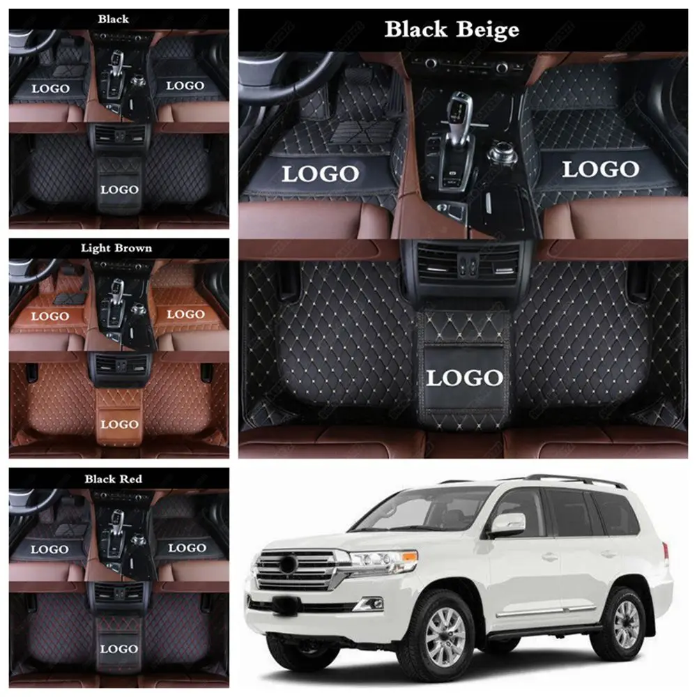 Кожаные автомобильные коврики для Toyota FJ Cruiser Land Cruiser 5 мест на заказ пыленепроницаемый напольный коврик авто ковровое покрытие коврик для ног