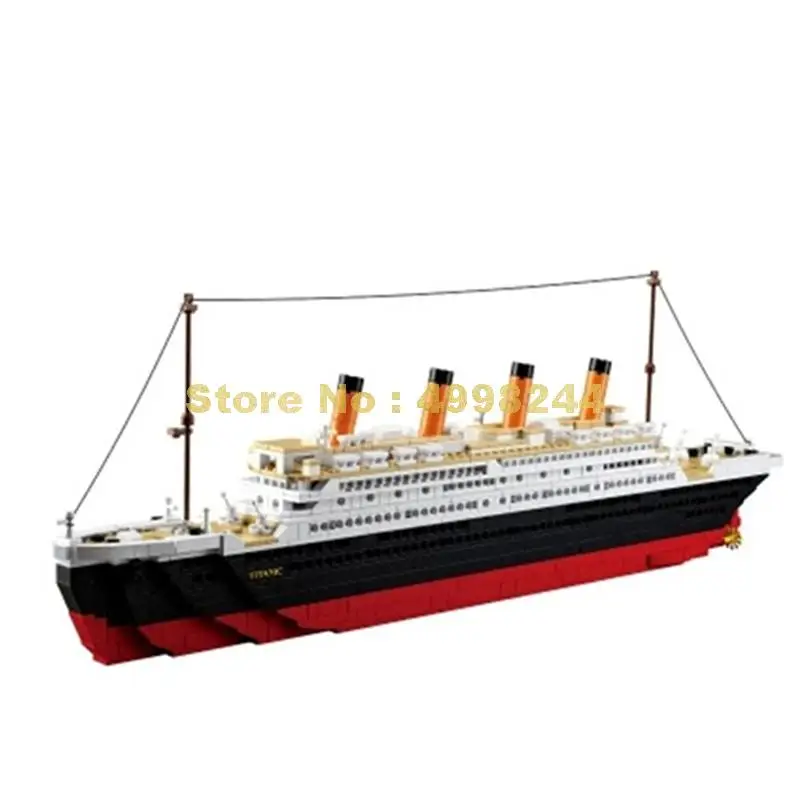 Sluban 0577 1021 шт титановый корабль лодка строительный блок кирпичи игрушка