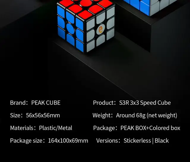 2021 novo cubo de velocidade estrela pico s3r 3x3x3 cubos mágicos magnéticos  56mm 3x3 ímãs profissional
