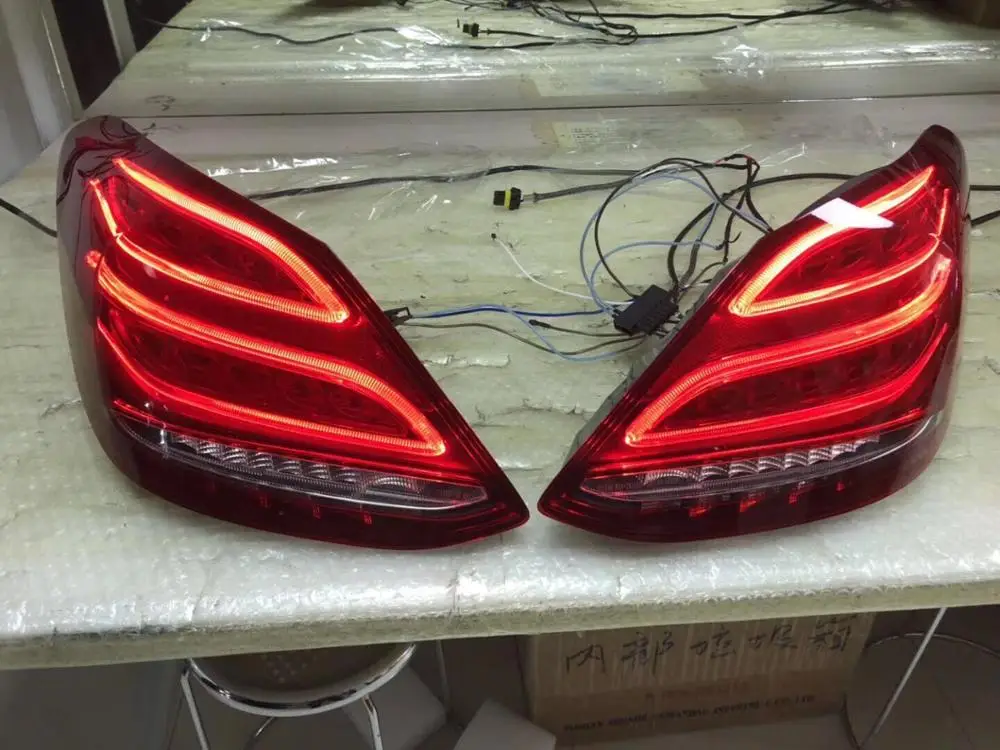 Светодиодные задние фары для Mercedes-Benz W205 задние лампы- CN оригинальные автомобильные галогенные типы
