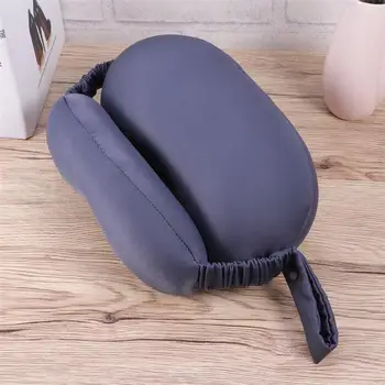 

1pc 2-In-1 Eye Mask Pillow Office Airplane Multi-Function Cooling Smooth Travel Neck Pillow Grey