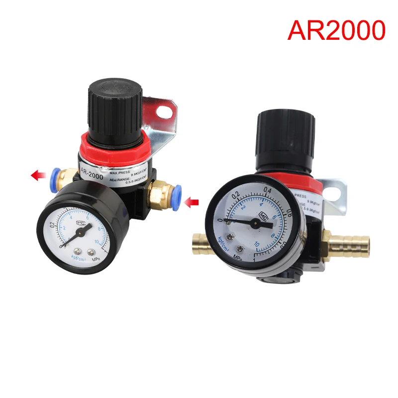 AR-2000 G1/4'' Pneumatic Mini Air Pressure Regulator Control Compressor 