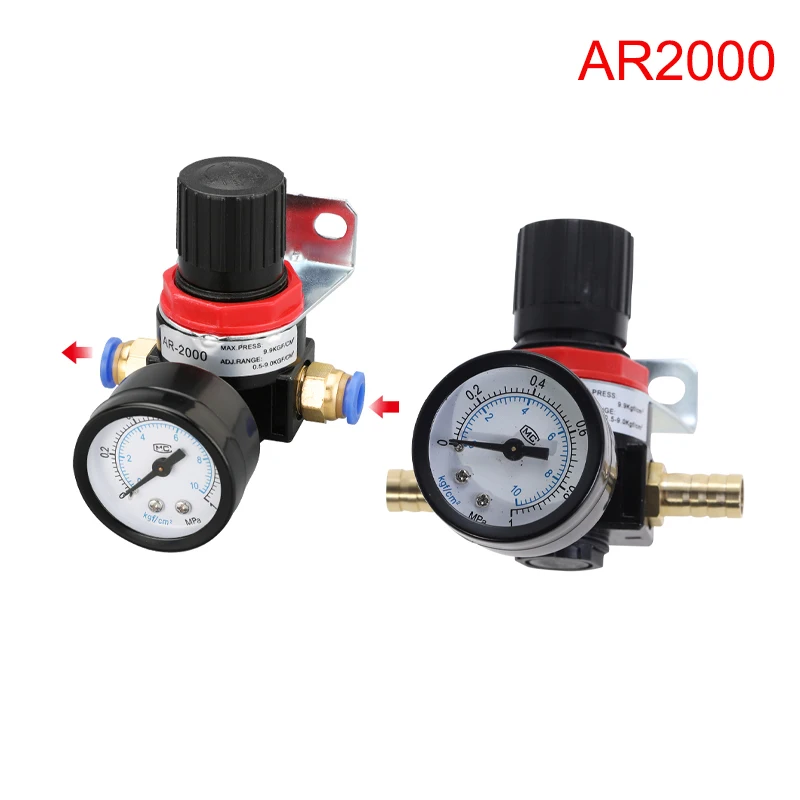 Mini Compressor Pneumático de Pressão de ar Ar2000 g1 Regulador de Unidades de Tratamento Válvula com Encaixe de Medidor Atacado