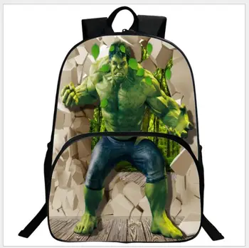 

16-inch Popular Super Hero School Bag For Children Boys Girls Hulk Backpack For High School Students Bookbags For Kids