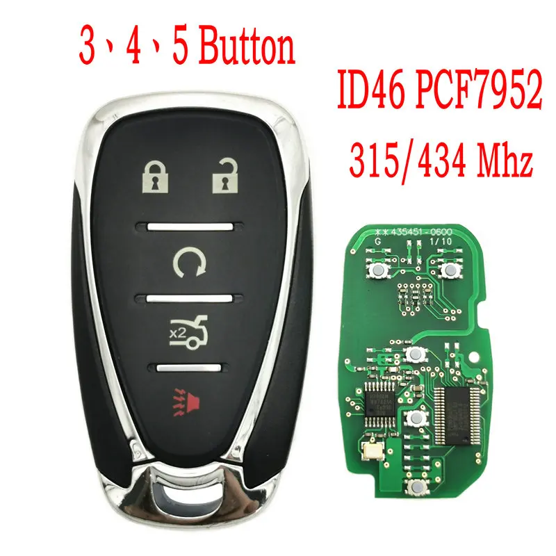 DATONG WORLD CAR REMOTE KEY FOR CHEVROLET CRUZE MALIBU SPARK CAMARO EQUINOX 2016 2017 2018 315/434MHZ ID46 HYQ4BAA HYQ4BEA