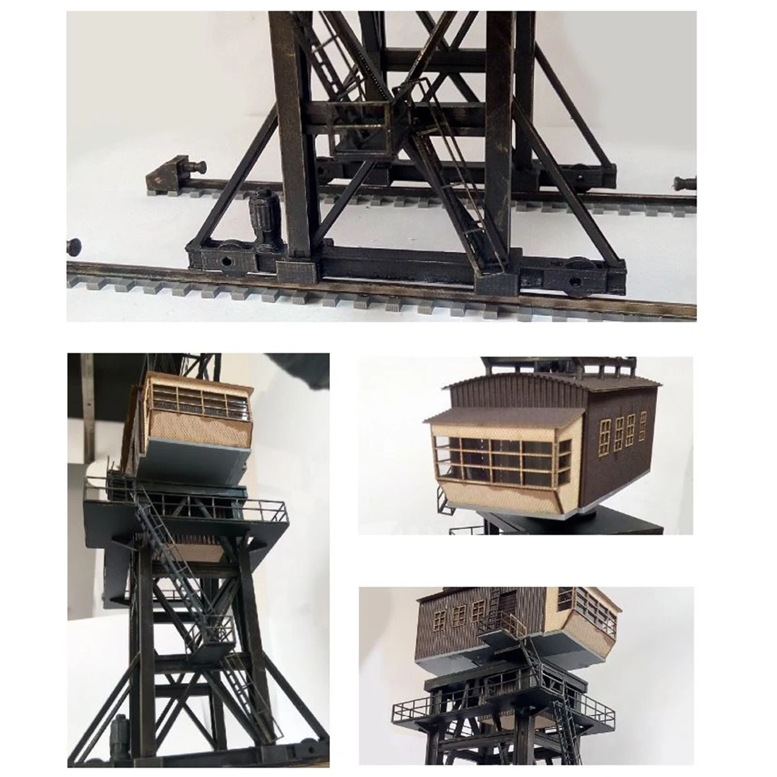 DIY 1:87 HO Scale Train Railway scale Decoration крупногабаритная модель угольного крана для модели