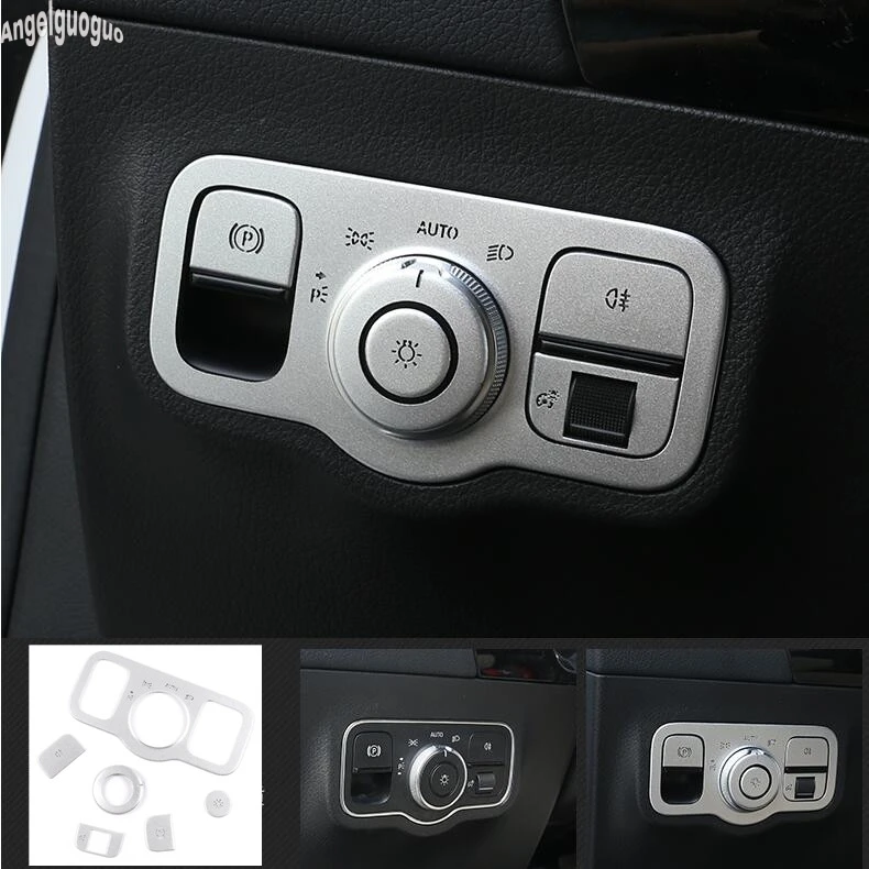 For Mercedes Benz A B class W177 W247 CLA GLA GLB X247 2020-21 Car Interior light adjustment headlight switch button cover trim