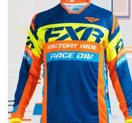 Синий nuevas camisetas de moto cicleta moto XC moto cicleta GP bicicleta de montaina para FXR Jersey de moto cross XC BDH MTB camiset - Цвет: Синий