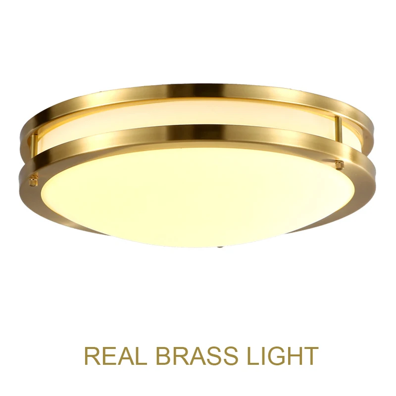 

Half round circle American post modern LED ceiling lamp copper glass LED ceiling light for bedroom dinning living room kitchen