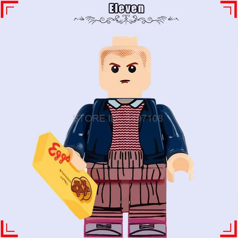 Eleven Фигурки странных вещей демогоргон Eleven Terror Movie Pennywise клоун создатель Technic строительные блоки Хэллоуин Рождественские игрушки - Цвет: Eleven