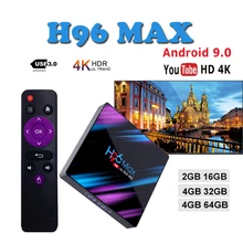 Smart console Tv-Box Android-Box H96 MAX RK3318 4GB Ram 32 GB/64 GB Rom USB3.0 H.265 Youtube Netflix Media player smart tv box