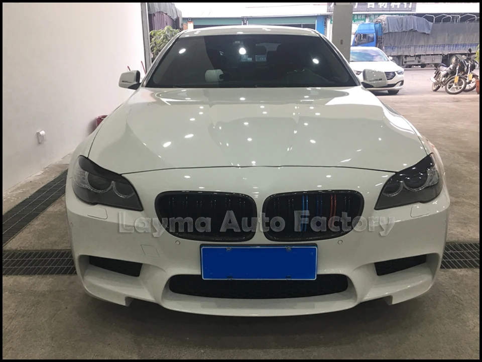 Углеродное волокно фары бровей Веки для BMW 5 серии 518d 520i 528i 535i 2010- F10 M5 фары брови декоративные 2 шт