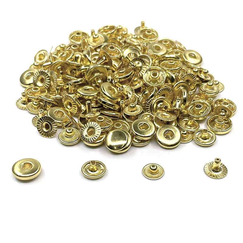 8mm Snap Buttons Rivet Sewing repair Silver/Golden/Black/Bronze Metal snap fastener clasp Children's clothing button Belt buckle 6