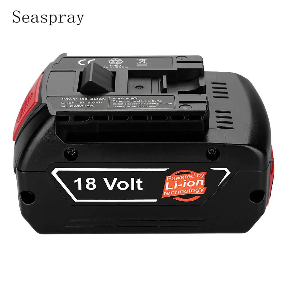 

Replacement BOSCH 18V BAT609 5000mAh 6000mAh rechargeable electric drill lithium li ion batteries power tools accessories 25