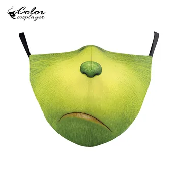 

Color Cosplayer Animal Funny Face Masks Cute Dog Print Cat Mask Washable Fabric Adult Mouth Cover pm 2.5 Filter Outdoor Shiled