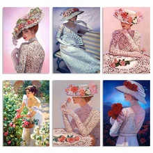 5D DIY Diamond Painting Full Drill Embroidery Cross Stitch Kit Rhinestone Decor Set Needlework Mosaic Lady Beauty  BB813