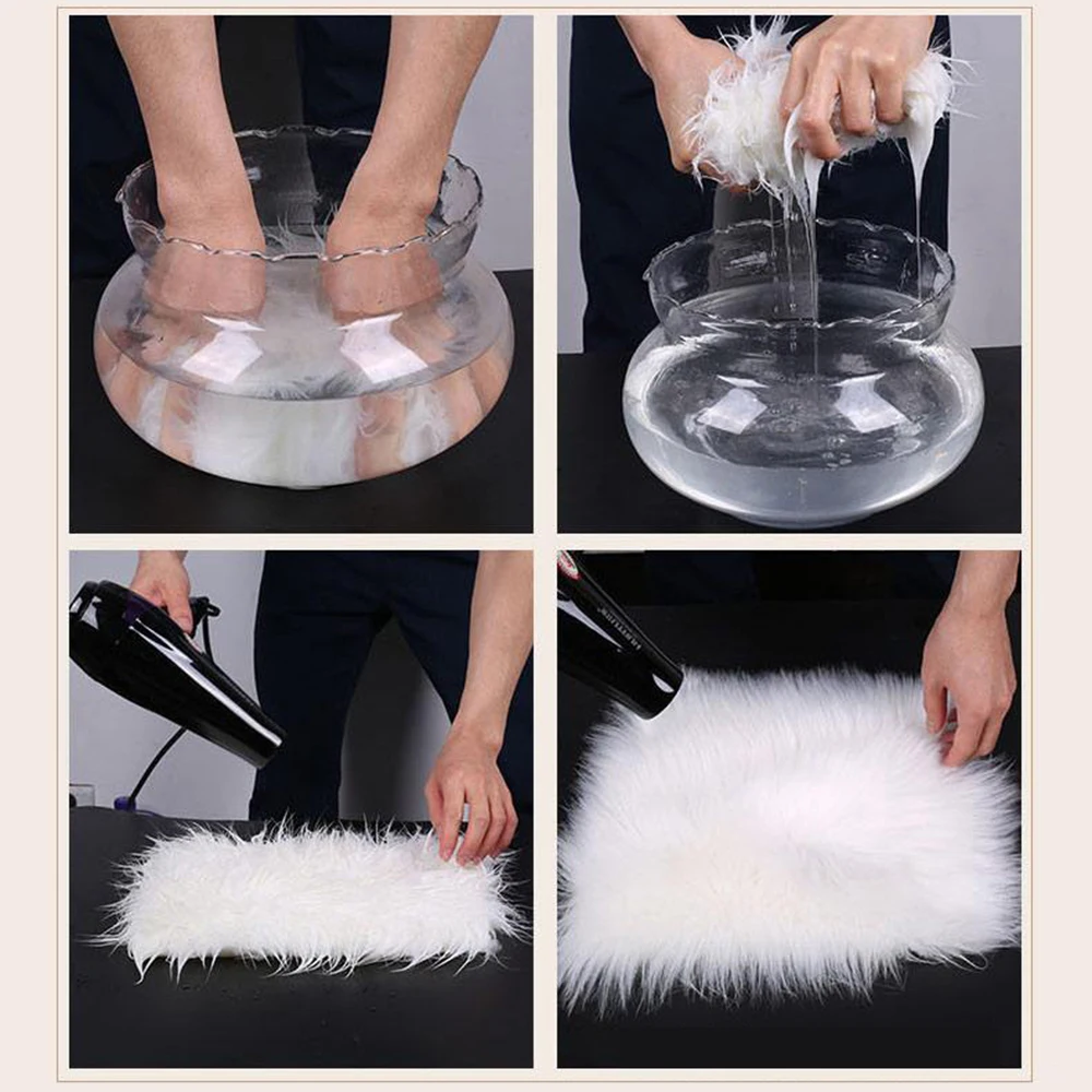 Luxury Faux Fur White Rugs For Bedroom Artificial Wool Soft Hairy Carpet Fit Living Room Chair Pad Couch Shaggy Area Floor Mats