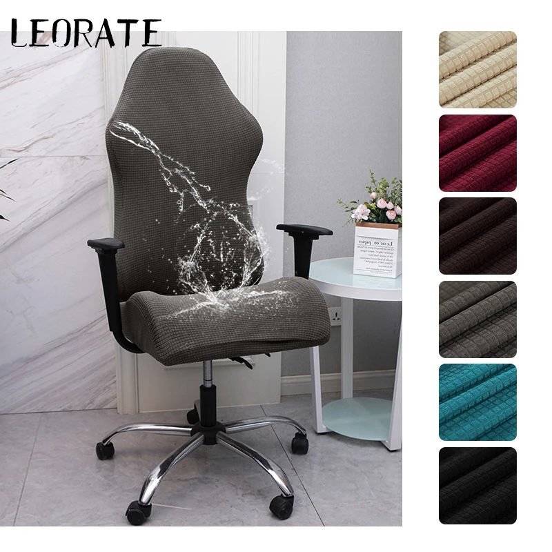 Fabric Waterproof Office Chair Covers Computer Elastic Armchair Slipcovers Seats 