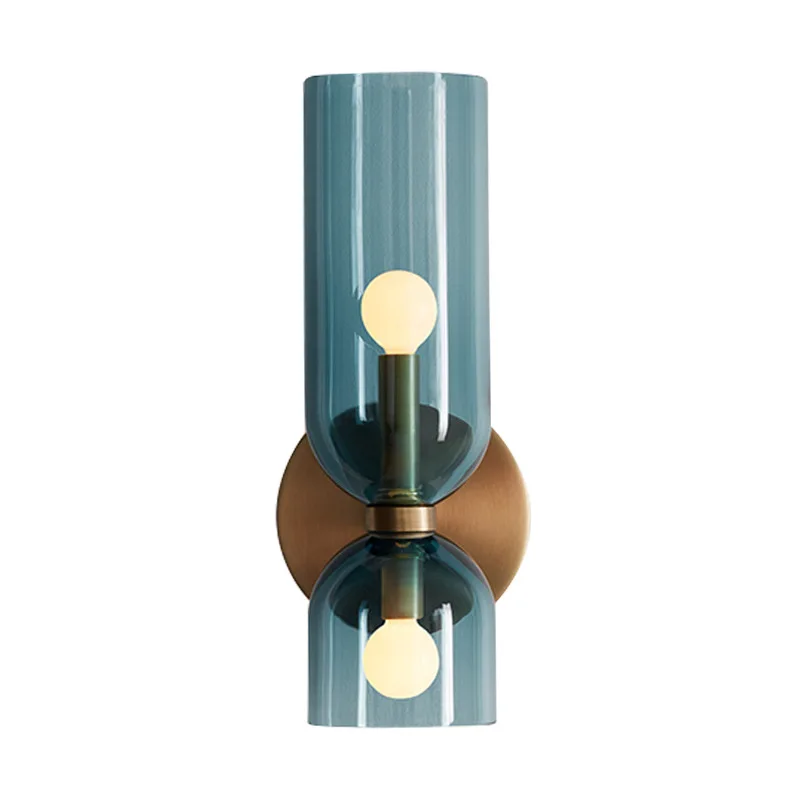 Lâmpada de Parede Vidro para Sala Moderna Abajur Estar Quarto Espelho Cabeceira Nordic Iluminação Cozinha Ouro Cinza Decoração Interior Luz 6 Cheap Luminárias de parede