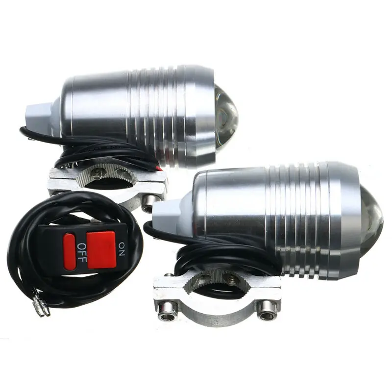 2pcs 30W Motorcycle U2 LED Fog Lights Driving Headlight High/Low Beam + Switch Dustproof And Rustproof ► Photo 3/4