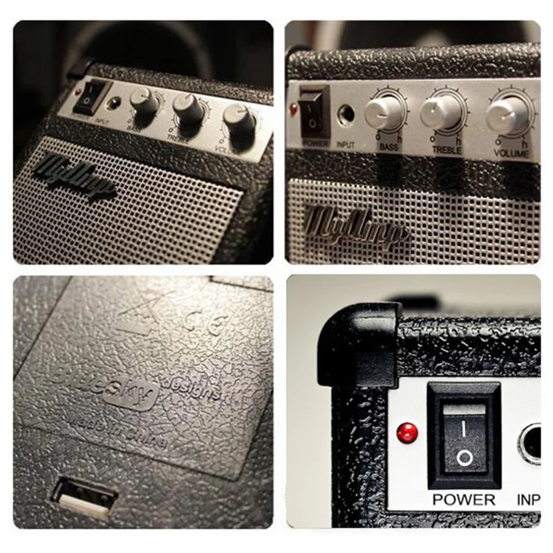 Ретро Реплика гитары усилитель High Fidelity/My Amp аудио портативный динамик/Amp аудио мини динамики с гитарными мотивами бас стерео