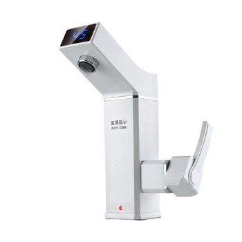 

HOT!2500W LED Display Temperature Instant Tankless Hot Faucet Kitchen Shower Electric Faucet Heater EU Plug