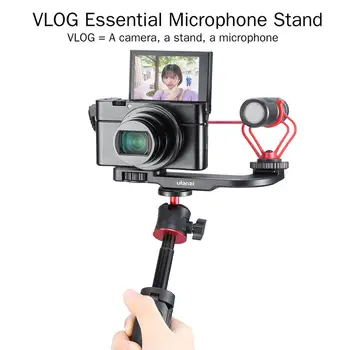 

Ulanzi PT-9 Smartphone Vlog Mount Plate for Gopro DSLR Camera Sony A6300 A6400 Cold Shoe Vlog Mount for Microphone LED
