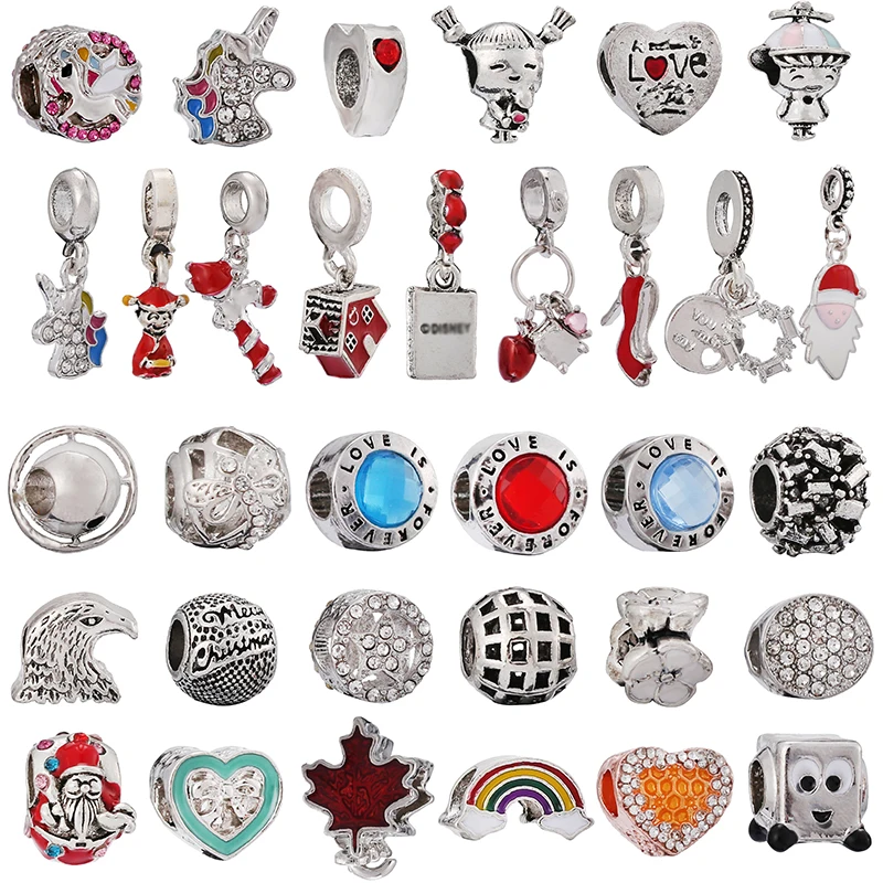

2Pcs/Lot Alloy Unicorn and Boy Girl Pendant Jewelry Beads DIY Ladies Bracelet Jewelry Making Brand Children's Gifts