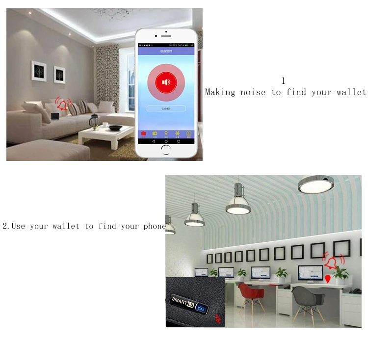 Кожа Bluetooth Анти-кражи Для мужчин короткие бумажник