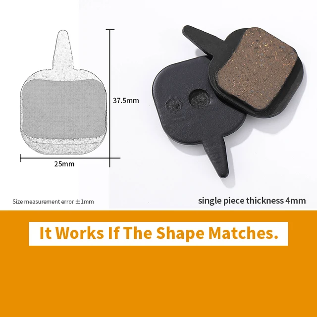 1 Pair of Resin Bicycle Brake Pads are Used For Shimano SRAM AVID HAYES and Other Disc Brakes 827
