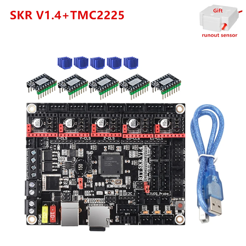 Материнская плата для 3D принтера SKR 1 4 BIGTREETECH BTT V1.4 32 битная панель UART TMC2209 TMC2208 SPI