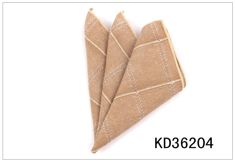 Suit Pocket Square For Men Plaid Cotton Hanky Mens Handkerchiefs Casual Suits Square Handkerchief Towels For Party Scarves - Color: KD36204