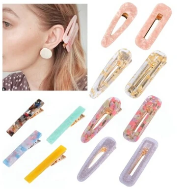 B12 PCS Новые модные женские Винтажные заколки для волос Леопардовый зажим для волос геометрическая форма капли воды заколки для волос аксессуары для укладки волос - Цвет: B12 PCS