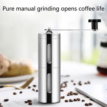 

Home Quickly Adjustable Manual Coffee Grinder Stainless Steel Ceramic Mechanism Coffee Bean Burr Grinders Kitchen Accessories
