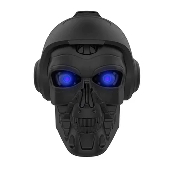 

LED Skull Head Shape Speakers Portable Wireless Bluetooth Speaker with Mic, Cool Creative Art Design Super Bass Stereo Speaker