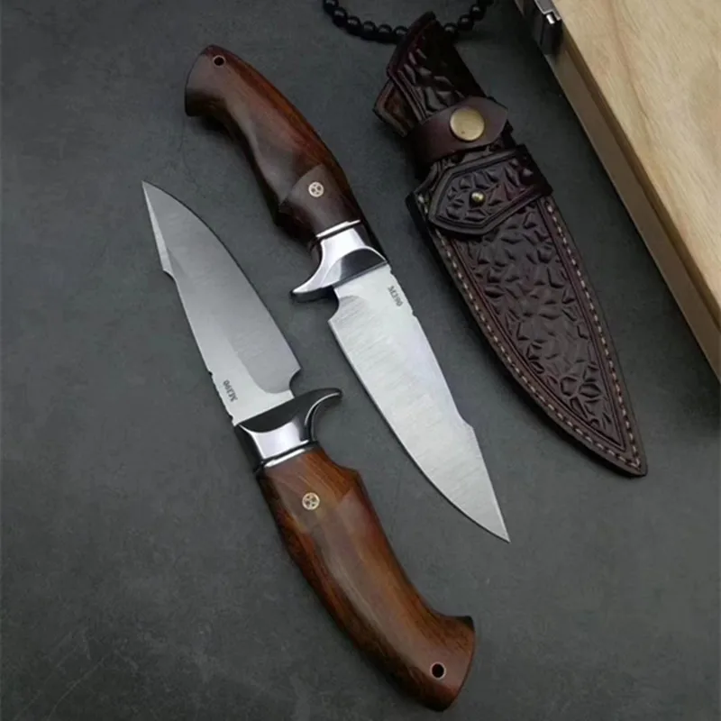 M390 Steel Full Tang Fixed Blade Knife American Desert Ironwood Handle Straight Outdoor Tool Tactical Survival Hunting | Инструменты