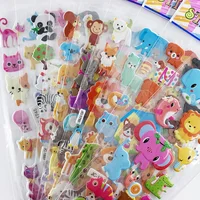 8 Sheets/Set Waterproof Cartoon Zoo Animals Stickers Kids Notebook Decoration Scrapbook Sticker Toy For Children Boys Girls 1