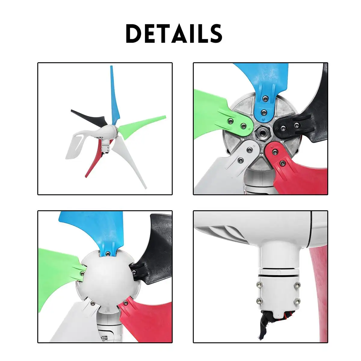 

4000W 5000W Wind Turbine/Generator 5 Blade 12V/24V Power Supply For Household Streetlight+ Wind Controller Mounting Accessories