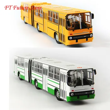 

38cm In Stock For Collection 1/43 Scale Green/Yellow IKarus-280 Alloy Soviet Russia Double-decker Bus Model Gifts for Fans