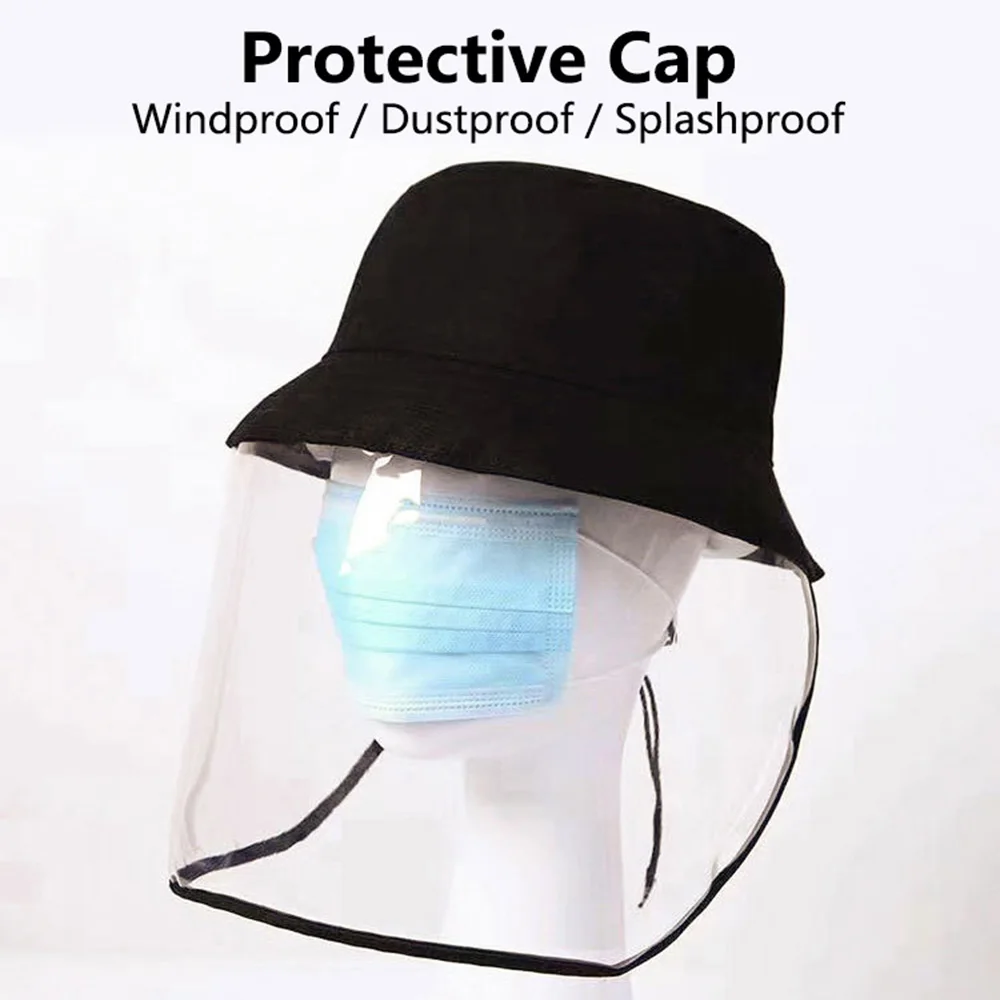 Multi-function Protective Cap Coronary Virus Protective Hat Protective Cap Anti-Saliva Splash Anti-Spitting Mask Face Cover Cap