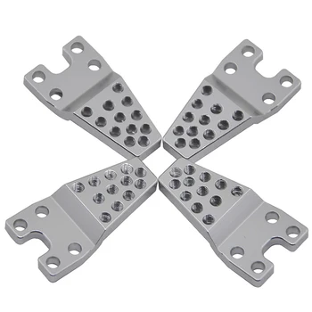 

4PCS for SCX10 Aluminum Shock Mount Lift Surge Seat Adjustment Seat-HR Axial SCX10 Lower Shock Mount Lift Kit,Silver
