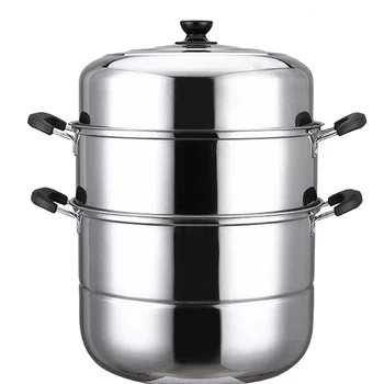 

Steamer Cooker Stainless Steel 2-3 layer Thick Steamer Pot Soup Steam Pot Universal Cooking Pots For Induction Cooker Steam Pot