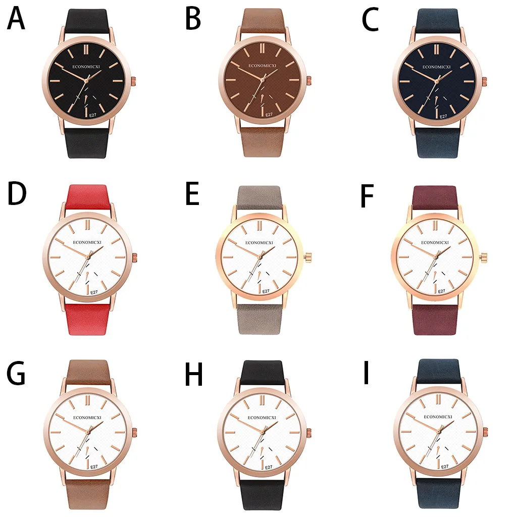 Simple Women watch Leather strap Casual Bracelet Watch Quartz Mesh Belt Band Wrist Watches relojes para mujer montre homme